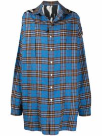 Shop Rick Owens plaid-check shirt coat with Express Delivery - at Farfetch