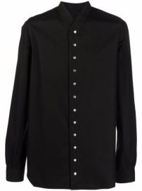 Shop Rick Owens plain long-sleeve shirt with Express Delivery - at Farfetch