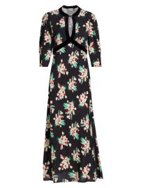 Shop Rixo Petra Floral Keyhole Dress at Saks Fifth Avenue