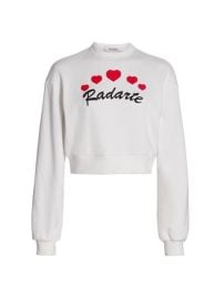 Shop Rodarte Radarte Heart-Print Cropped Sweatshirt at Saks Fifth Avenue