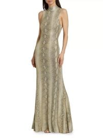 Shop Ronny Kobo Morrell Python Crystal Maxi Dress at Saks Fifth Avenue