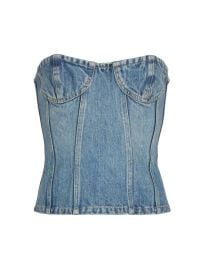 Shop Ronny Kobo Sasha Seamed Denim Corset at Saks Fifth Avenue