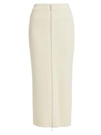 Shop Rosetta Getty Ribbed Wool-Cashmere Zip-Up Maxi Skirt at Saks Fifth Avenue