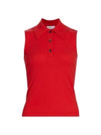 Shop Rosetta Getty Sleeveless Polo Top at Saks Fifth Avenue