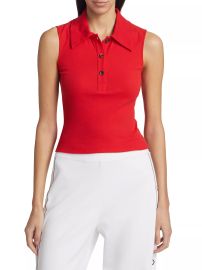 Shop Rosetta Getty Sleeveless Polo Top at Saks Fifth Avenue