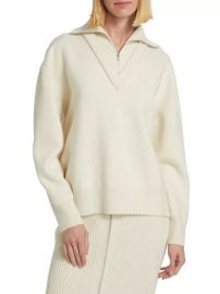 Shop Rosetta Getty Wool-Cashmere Mock-Turtleneck Sweater at Saks Fifth Avenue