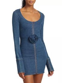 Shop Rotate Birger Christensen Stretch Denim Body-Con Minidress at Saks Fifth Avenue