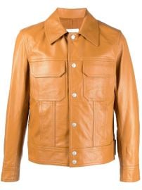 Shop SANDRO pebbled leather jacket with Express Delivery - at Farfetch