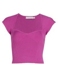 Shop SIMKHAI Abia Ribbed Cap-Sleeve Top at Saks Fifth Avenue