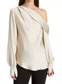 Shop SIMKHAI Alice Satin One-Shoulder Top at Saks Fifth Avenue