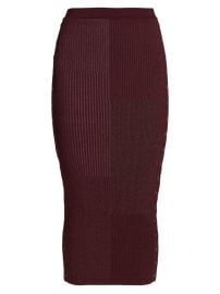 Shop SIMKHAI Ashton Patchwork Plaited Rib-Knit Skirt at Saks Fifth Avenue