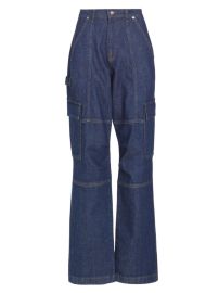 Shop SIMKHAI Axelle Denim Cargo Pants at Saks Fifth Avenue