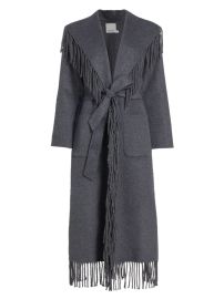 Shop SIMKHAI Carrie Wool-Blend Fringe Coat at Saks Fifth Avenue