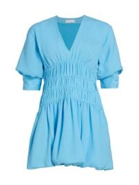 Shop SIMKHAI Diem Gauze Bubble-Hem Minidress at Saks Fifth Avenue