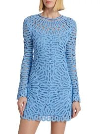 Shop SIMKHAI McCall Corded Long-Sleeve Minidress at Saks Fifth Avenue