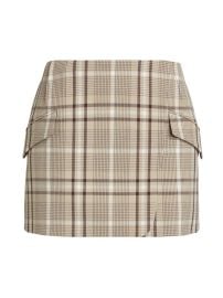 Shop SIMKHAI Payton Plaid Wrap Miniskirt at Saks Fifth Avenue