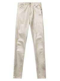 Shop SIMKHAI Rae Foiled Metallic Skinny Jeans Saks Fifth Avenue at Saks Fifth Avenue