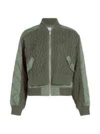 Shop SIMKHAI Rollins Mix Media Bomber Jacket at Saks Fifth Avenue