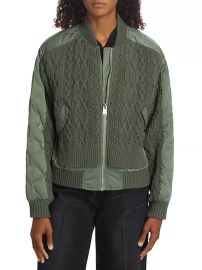 Shop SIMKHAI Rollins Mix Media Bomber Jacket at Saks Fifth Avenue