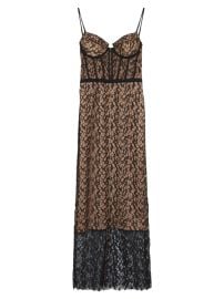 Shop SIMKHAI Ruth Lace Bustier Midi-Dress at Saks Fifth Avenue