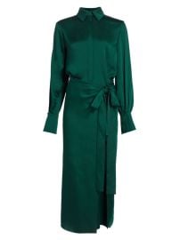 Shop SIMKHAI Samba Draped Midi-Shirtdress at Saks Fifth Avenue