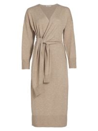 Shop SIMKHAI Skyla Knit Wrap Midi-Dress at Saks Fifth Avenue