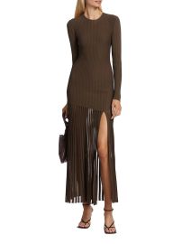 Shop SIR Sylvie Long-Sleeve Rib-Knit Dress at Saks Fifth Avenue