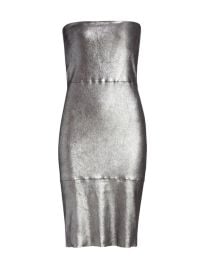 Shop SPRWMN Metallic Leather Tube Dress at Saks Fifth Avenue