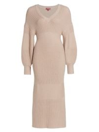 Shop STAUD Carnation Puff-Sleeve Sweaterdress at Saks Fifth Avenue