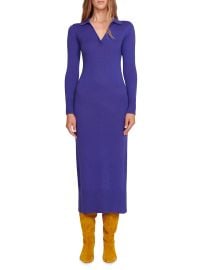 Shop STAUD Crown Collared Knit Midi-Dress at Saks Fifth Avenue