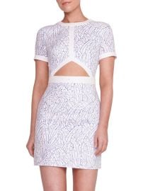 Shop STAUD Perla Printed Cut-Out Minidress at Saks Fifth Avenue