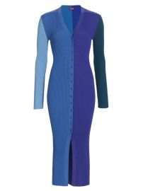 Shop STAUD Shoko Colorblock Body-Con Sweaterdress at Saks Fifth Avenue