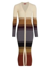 Shop STAUD Shoko Rib-Knit Stripe Sweaterdress at Saks Fifth Avenue