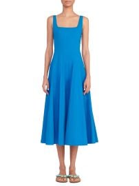 Shop STAUD Wells Cotton Poplin A-Line Midi-Dress at Saks Fifth Avenue