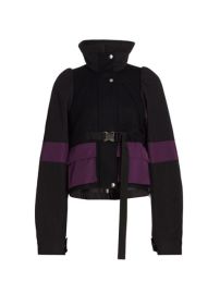 Shop Sacai Layered Wool amp Grosgrain Jacket at Saks Fifth Avenue