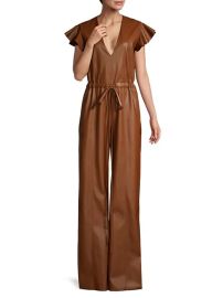 Shop Sachin Babi Kaydie Vegan Leather Jumpsuit at Saks Fifth Avenue