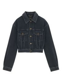 Shop Saint Laurent 80s Jacket in Dark Denim at Saks Fifth Avenue