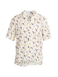 Shop Saint Laurent Abstract Print Shark Collar Shirt at Saks Fifth Avenue