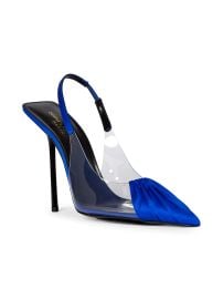 Shop Saint Laurent Chica Slingback Pumps In Tpu And Satin Crepe at Saks Fifth Avenue