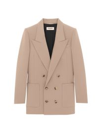 Shop Saint Laurent Double-Breasted Blazer in Wool Gabardine at Saks Fifth Avenue