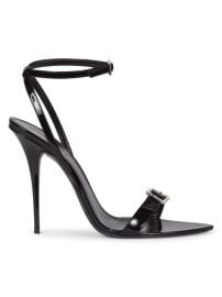 Shop Saint Laurent Gippy Patent Leather Embellished Ankle-Strap Sandals at Saks Fifth Avenue