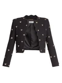 Shop Saint Laurent Heart Scalloped Jacket at Saks Fifth Avenue