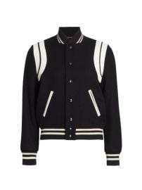 Shop Saint Laurent Teddy Bomber Jacket Saks Fifth Avenue at Saks Fifth Avenue