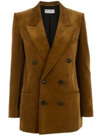 Shop Saint Laurent double-breasted corduroy blazer with Express Delivery - at Farfetch