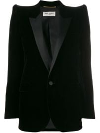 Shop Saint Laurent exaggerated-shoulder blazer with Express Delivery - at Farfetch