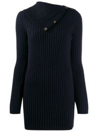 Shop Saint Laurent fold-over collar jumper with Express Delivery - at Farfetch