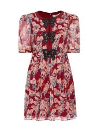 Shop Saloni Jamie Floral Bow Minidress at Saks Fifth Avenue