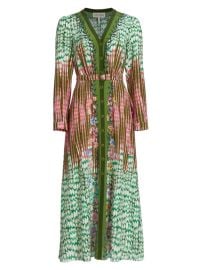 Shop Saloni Lea Printed Silk Shirtdress at Saks Fifth Avenue