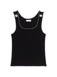 Shop Sandro Arsene Contrast-Trim Tank Top at Saks Fifth Avenue