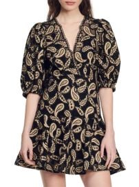 Shop Sandro Aude Paisley Guipure Lace Fit amp Flare Dress at Saks Fifth Avenue